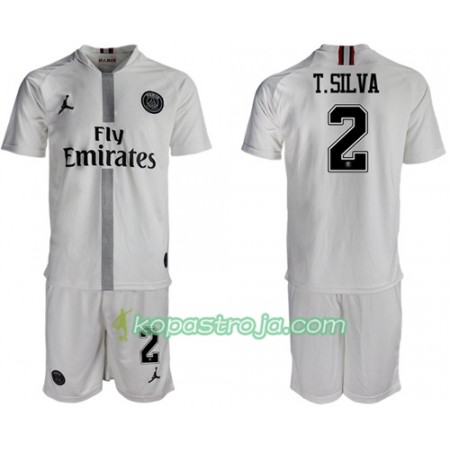 Billiga Fotbollströjor Paris Saint Germain T.Silva 2 Jodan Vit Barn Tredje tröja 2018/19 Kortärmad